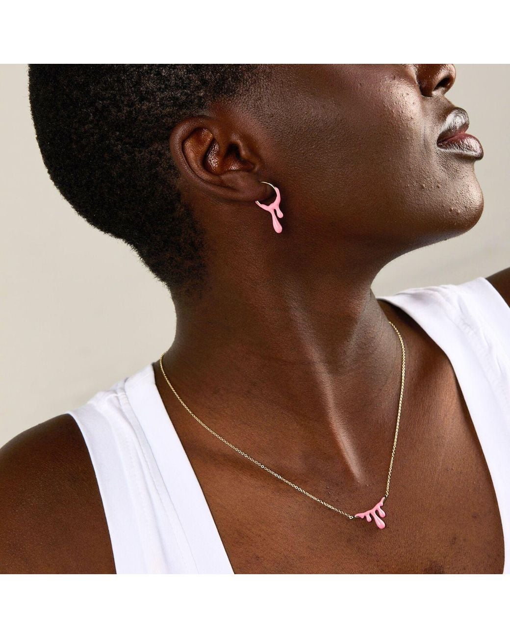 Dolcetto Designs Pink Gelato Raspberry Necklace