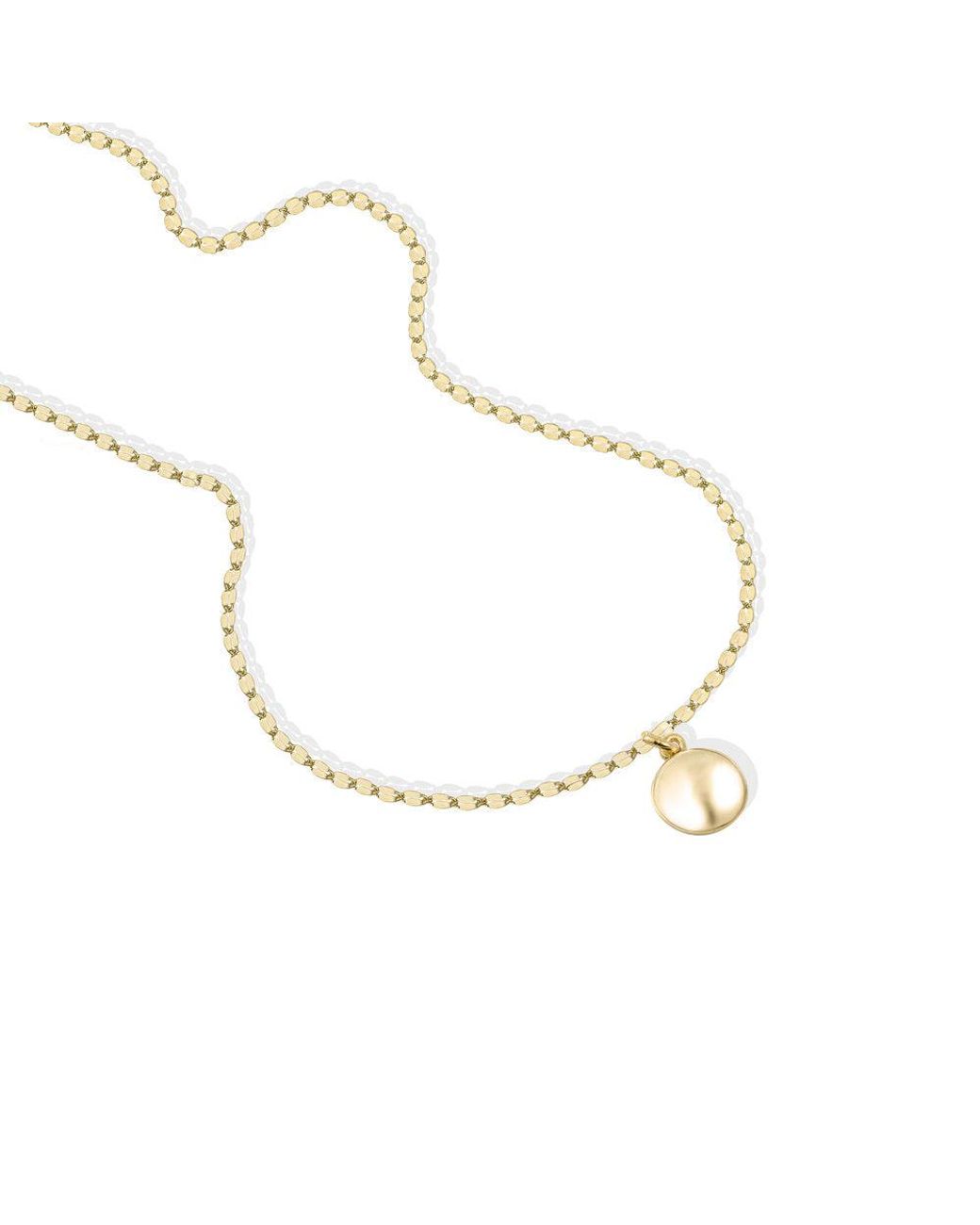 Argento Vivo Metallic Round Pendant Necklace