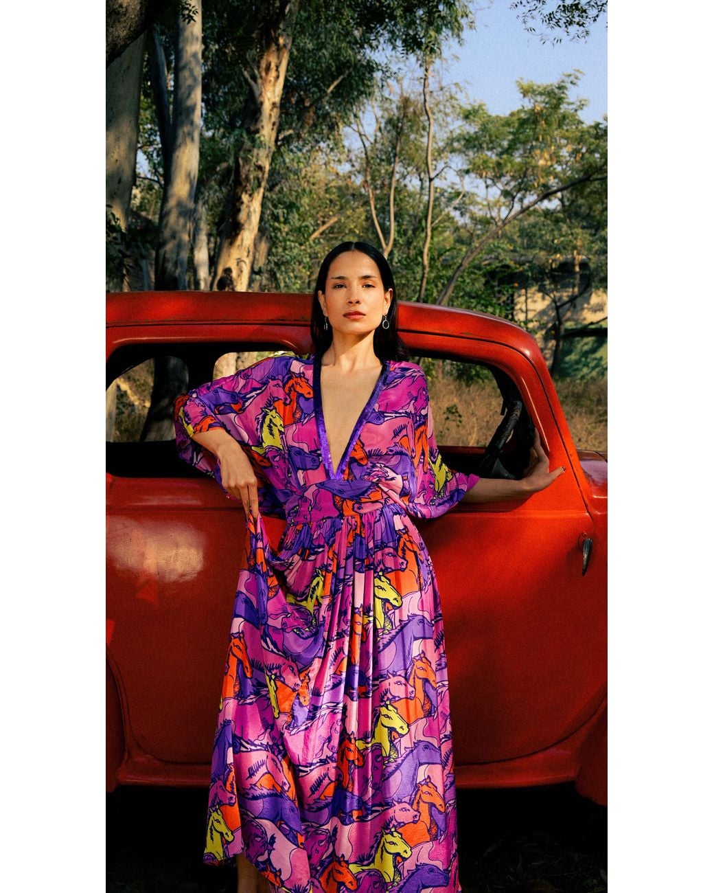 Any Old Iron Purple Runaway Kaftan Dress