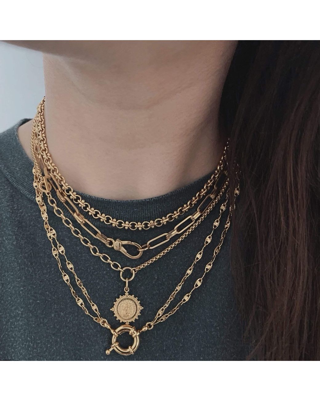 IN CAUDA VENENUM Metallic Archangel Necklace