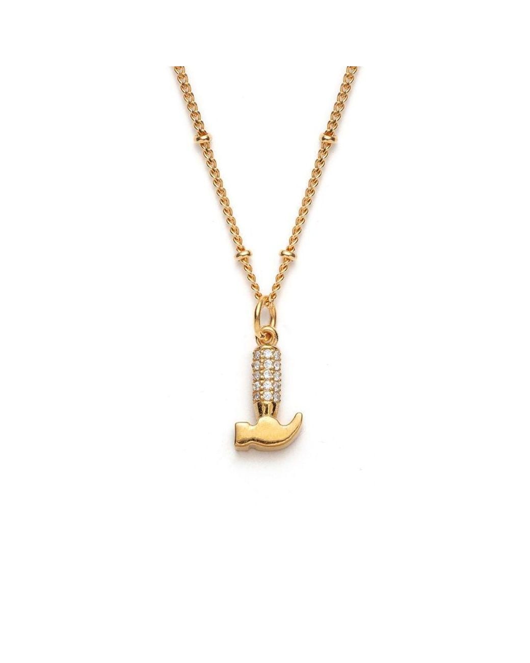 With Love Darling Metallic Hammer Necklace Diamond