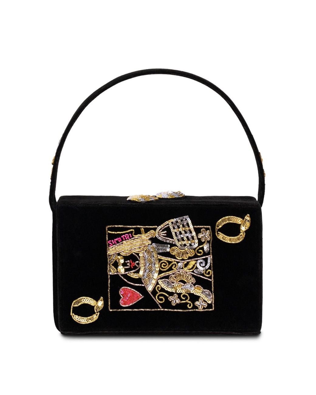 Simitri Black Poker Clutch
