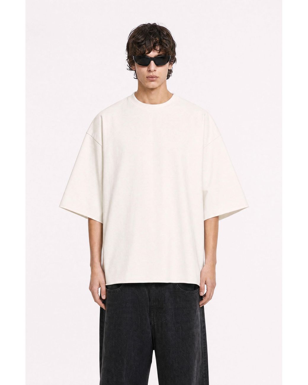 mysimplicated Natural Neutrals Signal Over Noise Oversized Off- Tee for men