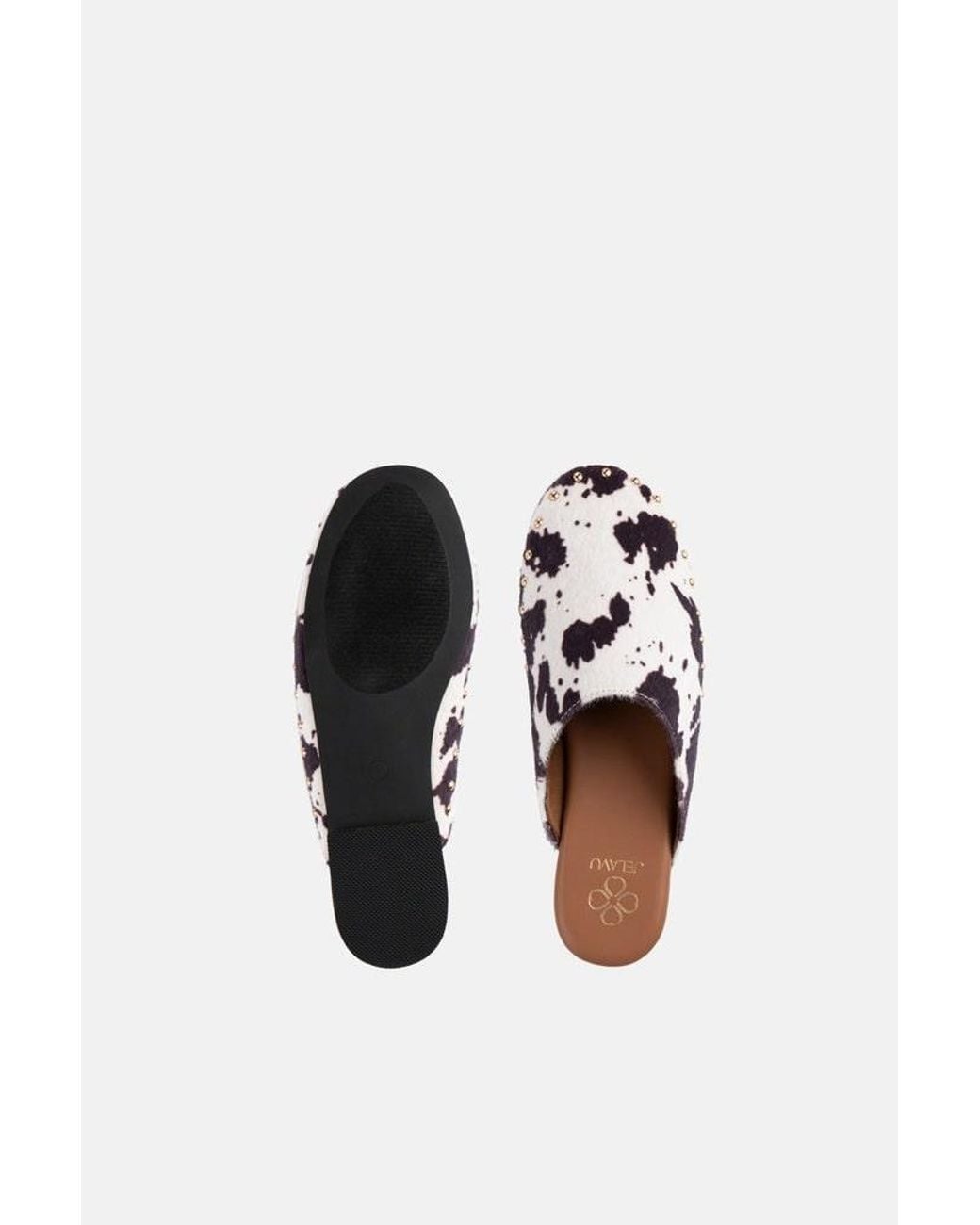Jelavu Blue Serena Studded Flat Mule