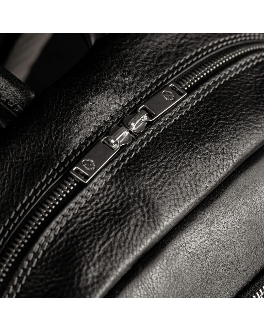 Time Resistance Black Large Leather Backpack for men