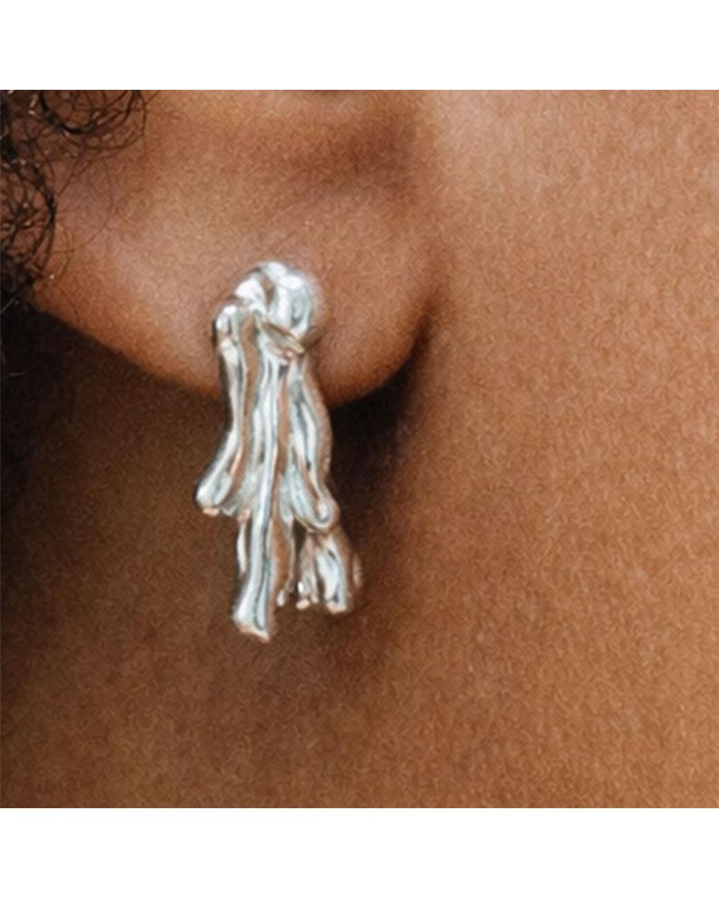 Moca Jewellery Metallic Drop Earrings