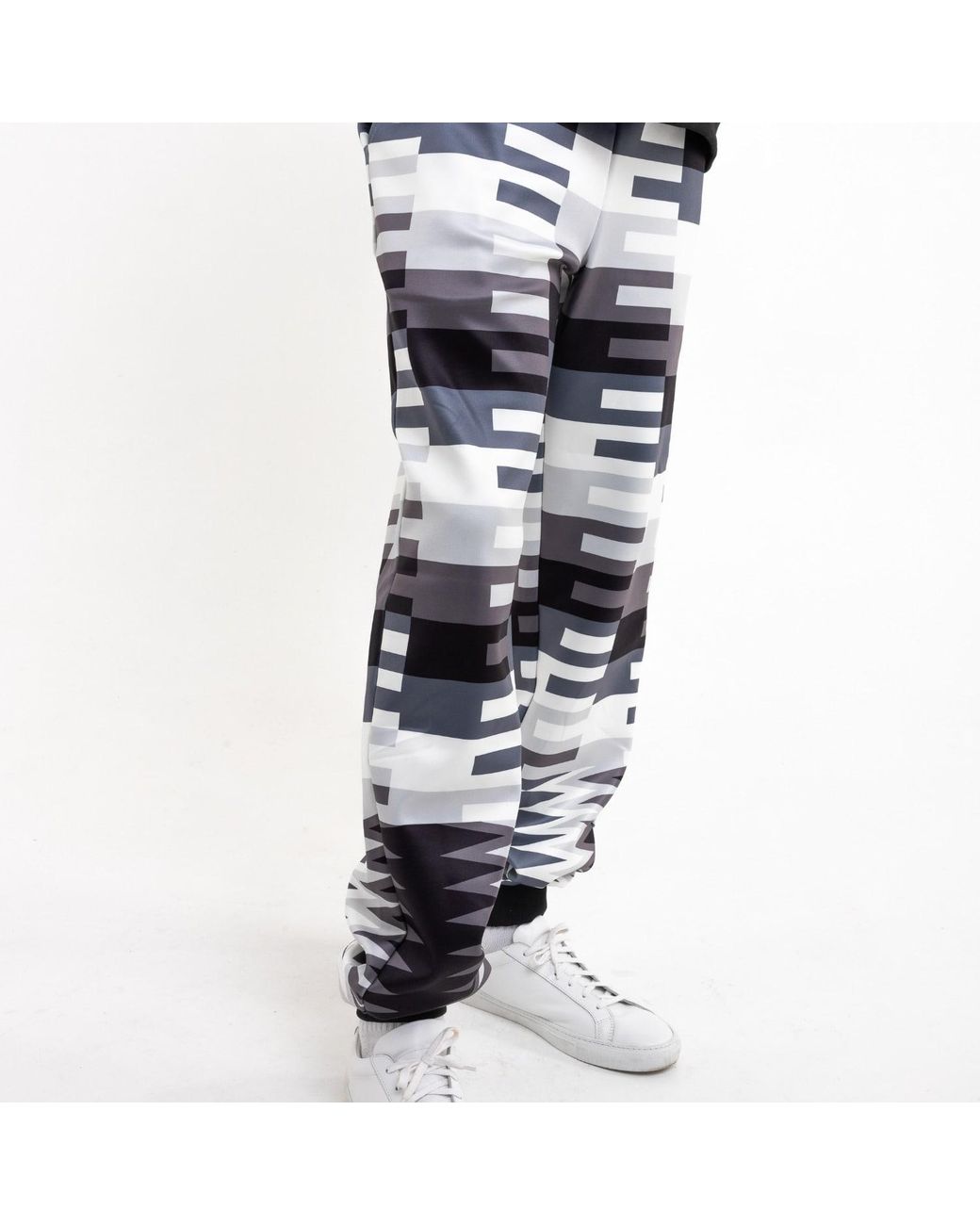 Ohema Ohene Black Hooded Kente Print Tracksuit Co-Ord Set – Monochrome for men