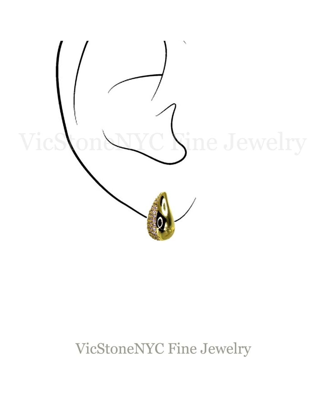 VicStoneNYC Fine Jewelry Metallic Pave Setting Gok-Ock Vermeil Stud Earrings