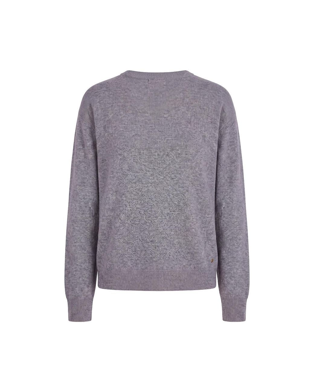 tirillm Gray Cindy Merino Wool Basic Pullover, Melange