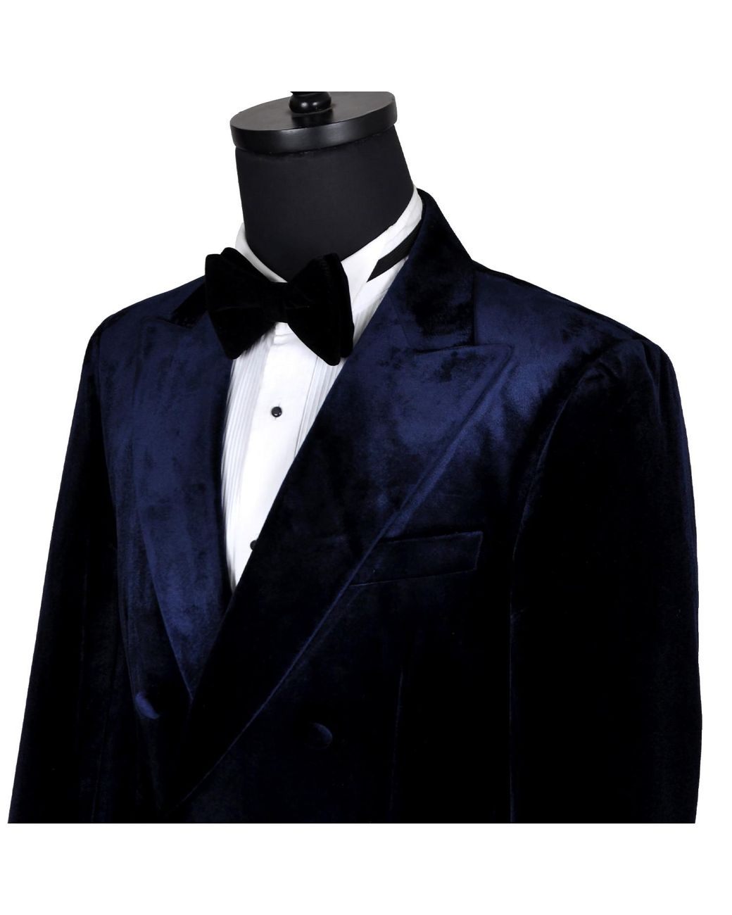 DAVID WEJ Blue Maison Velvet Double Breasted Blazer for men