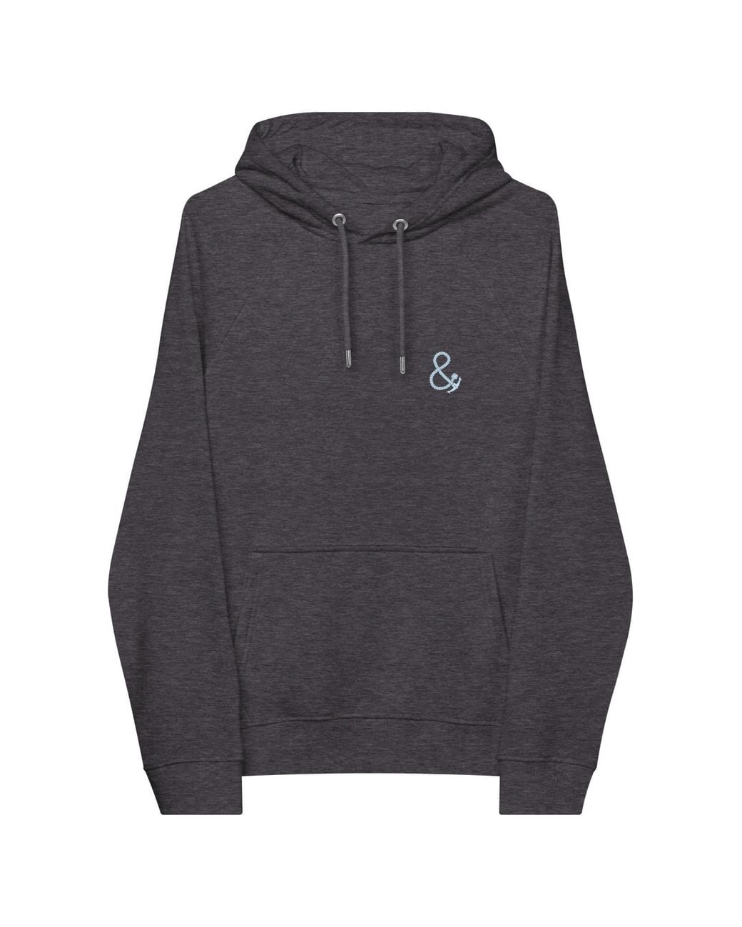 Anchor and Crew Gray Charcoal Melange Just Tour. Seeker Organic Cotton Raglan Hoodie for men