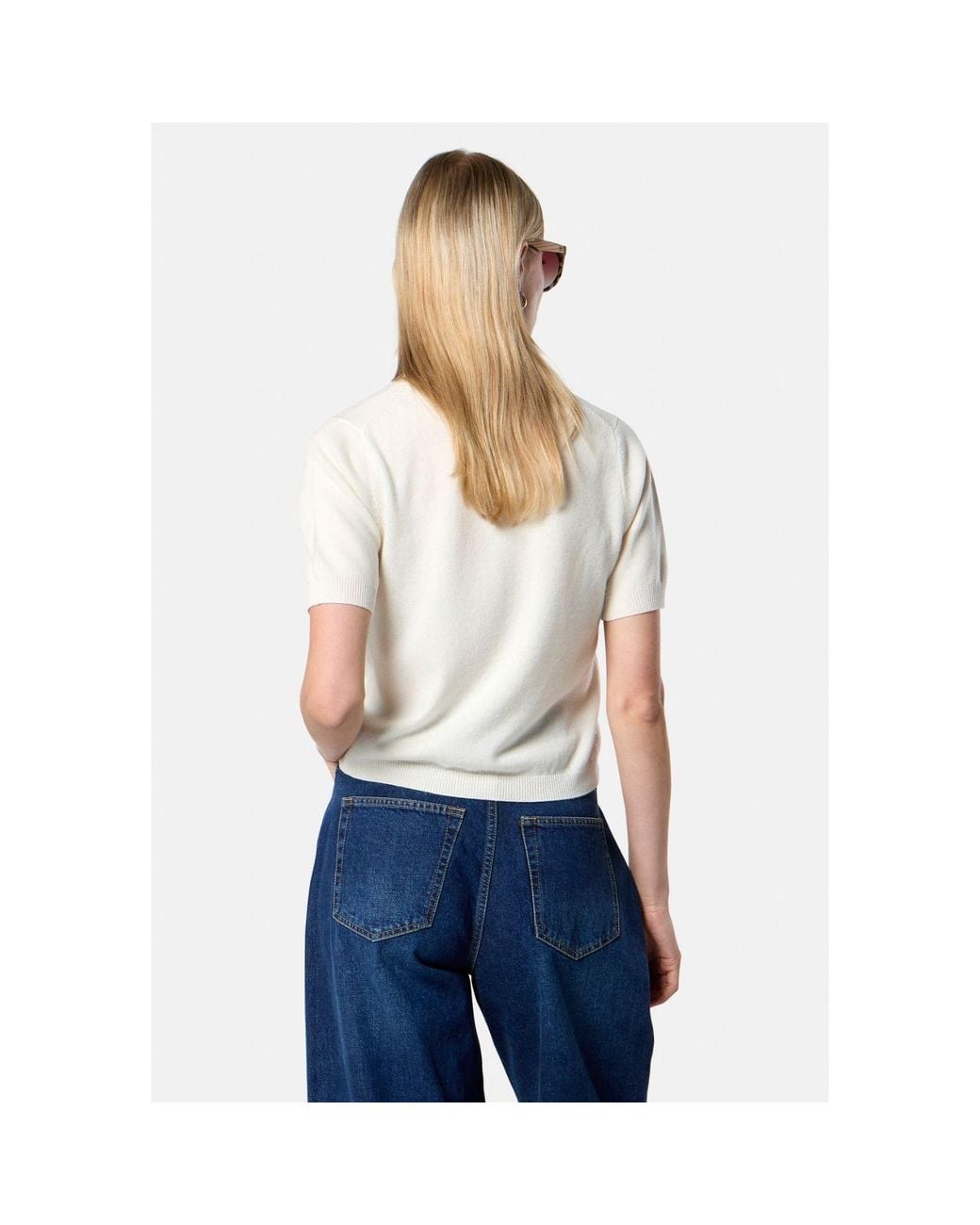 Helen Mcalinden White Neutrals Gemma Winter Cashmere Crew Neck T-Shirt