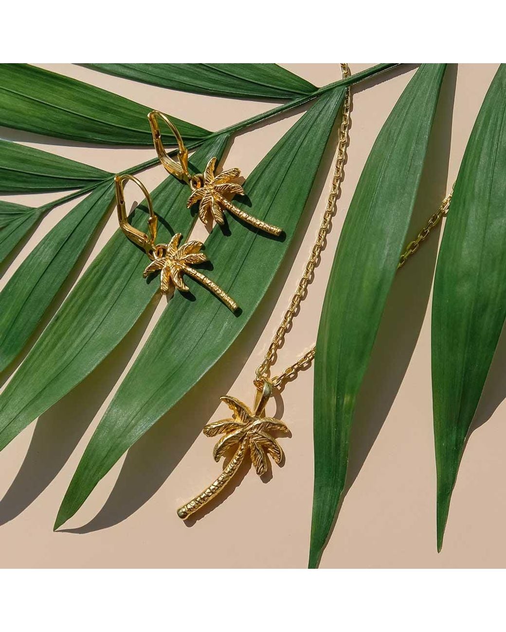 Charlotte's Web Jewellery Metallic Oasis Palm Drop Earrings