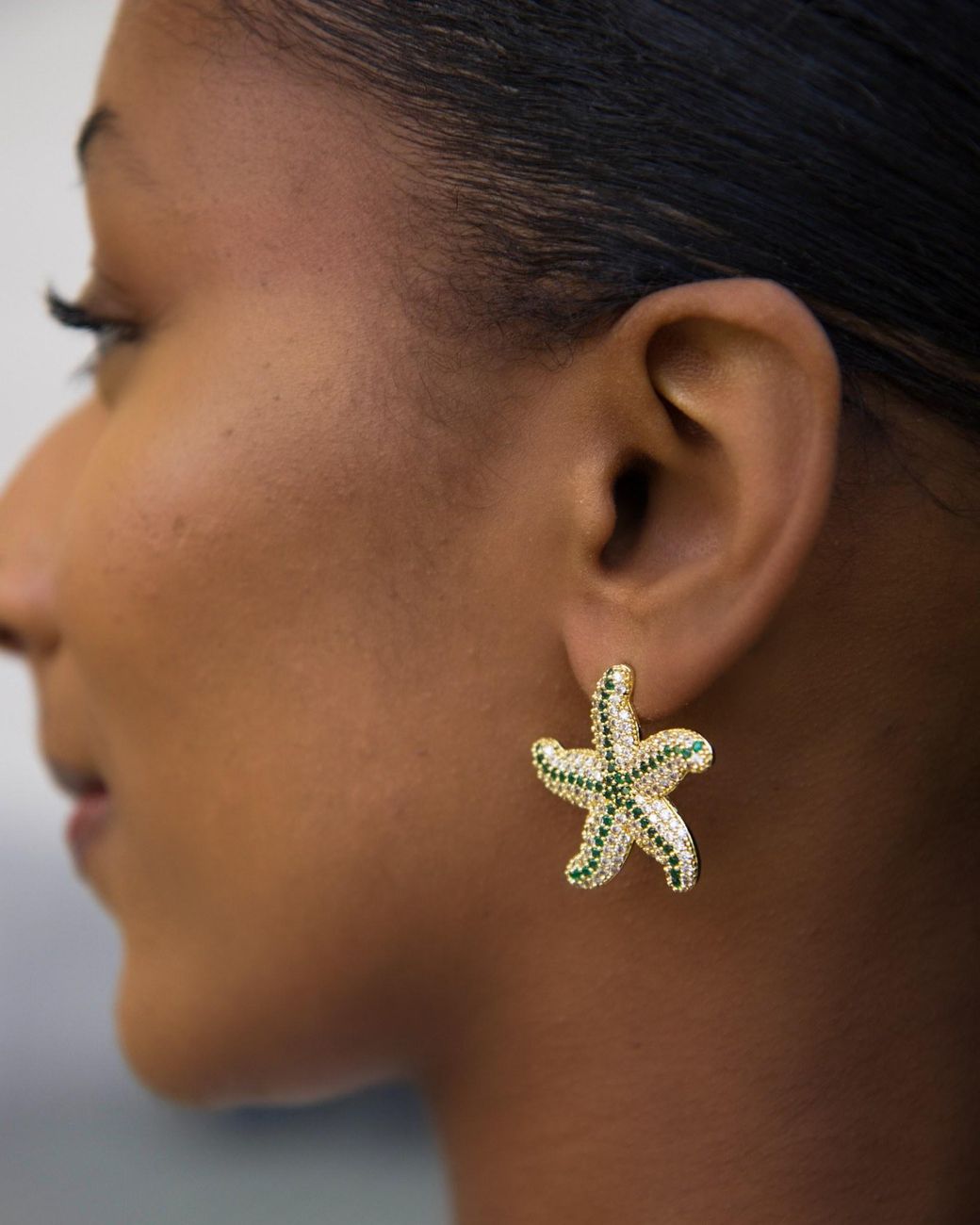 Kybele Studio Green Starfish Earrings