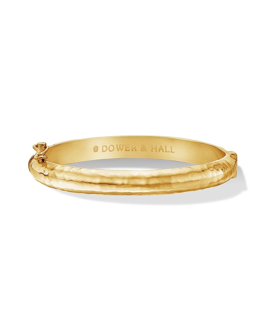 Dower & Hall Yellow Hinged Hammered Nomad Bangle