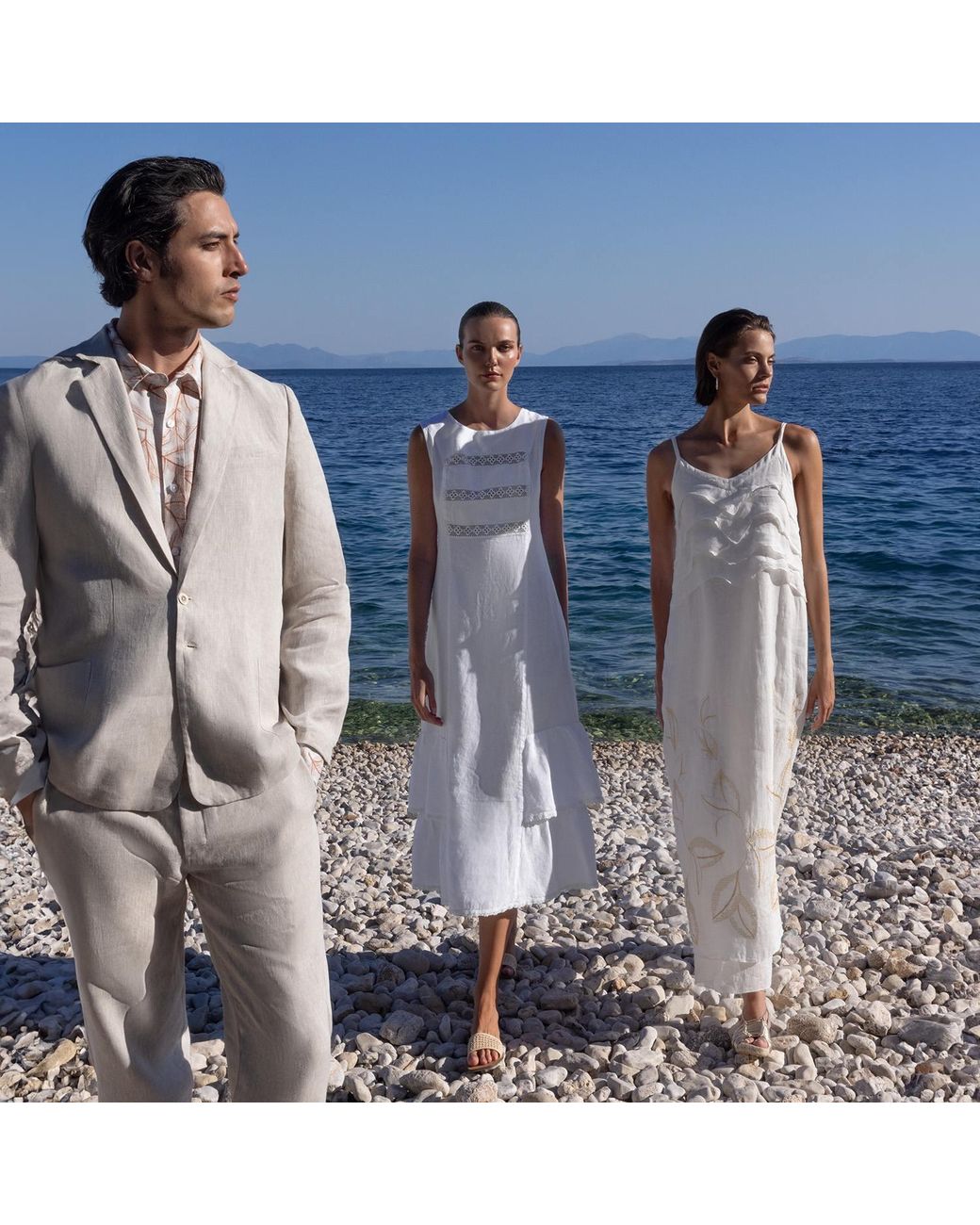Haris Cotton White Linen Blazer for men