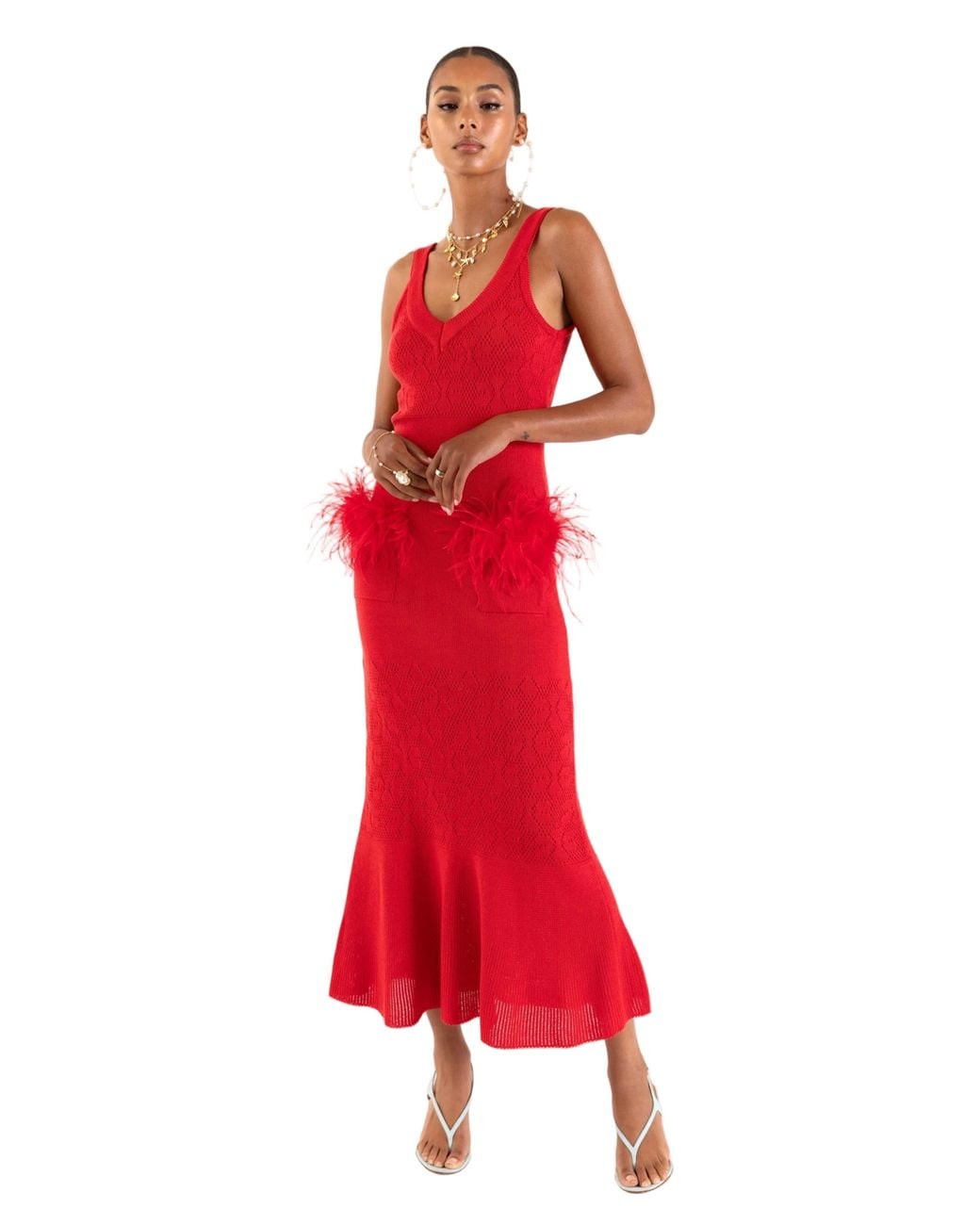 Andreeva Red Knit Dress