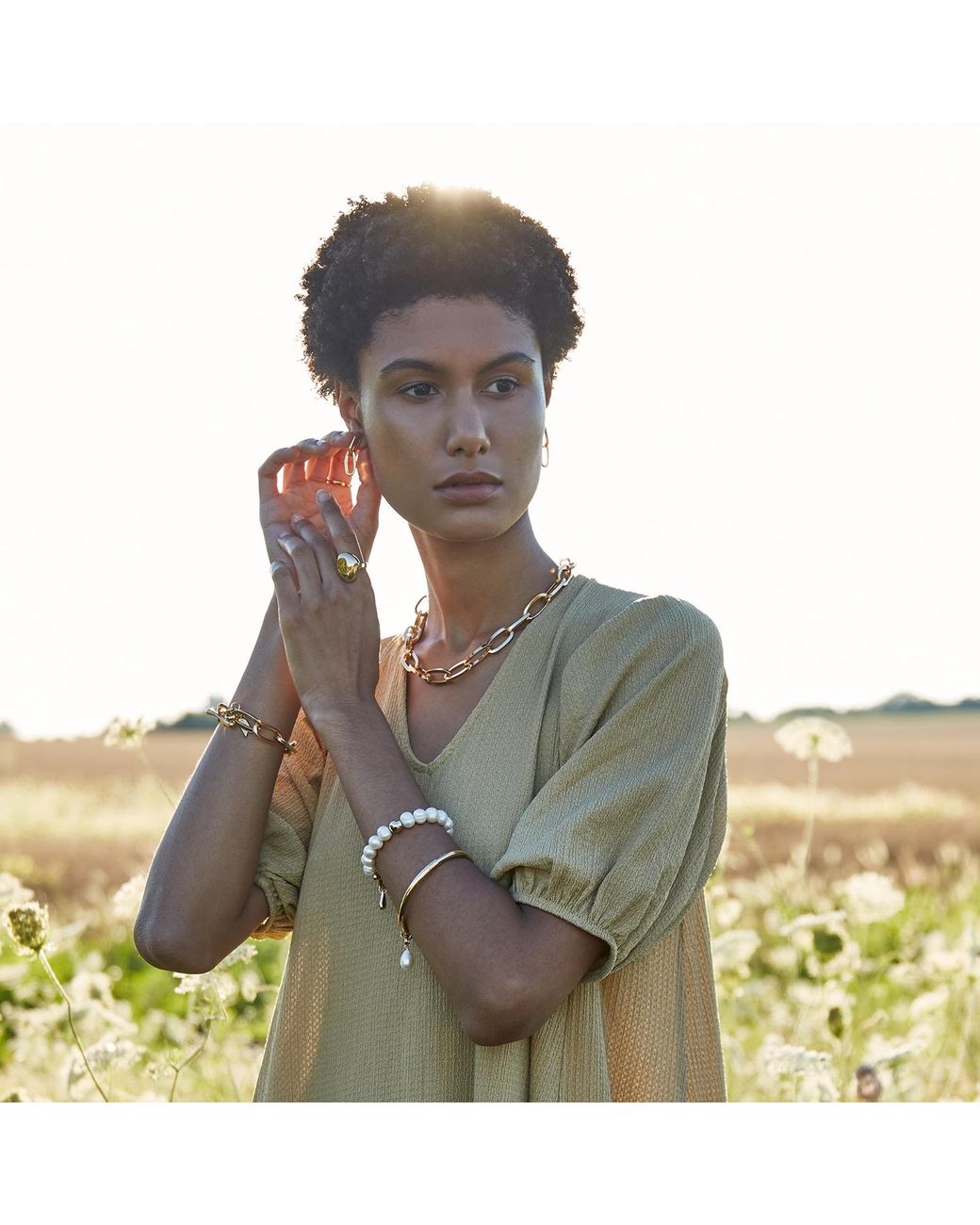 Biko Jewellery Metallic Essential Chainlink Collar