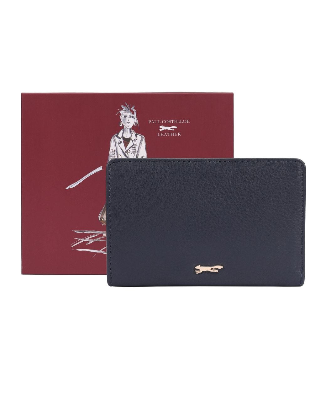 Paul Costelloe Blue Solidago Leather Purse