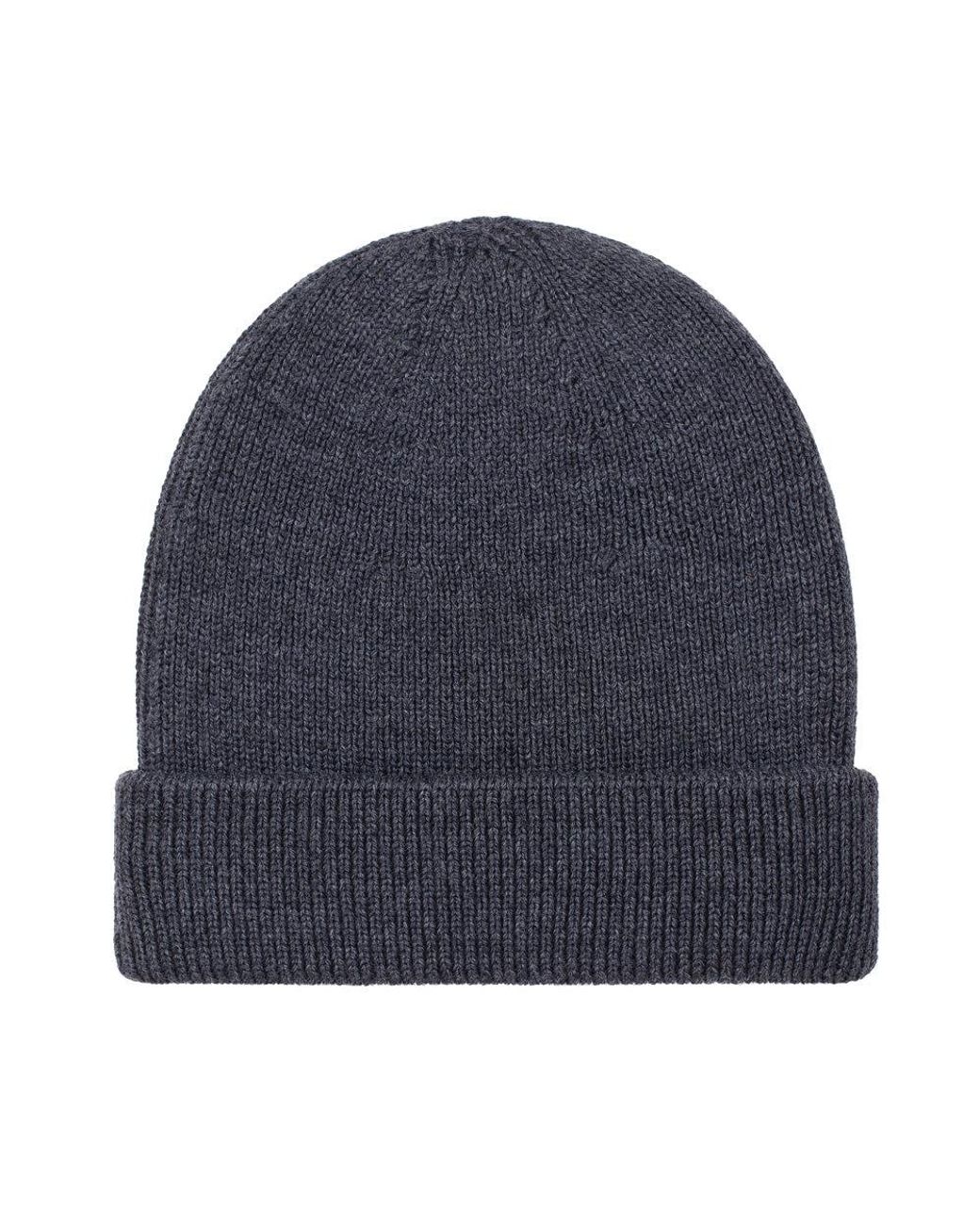 Paul James Knitwear Blue Heavyweight Merino Activewear Beanie