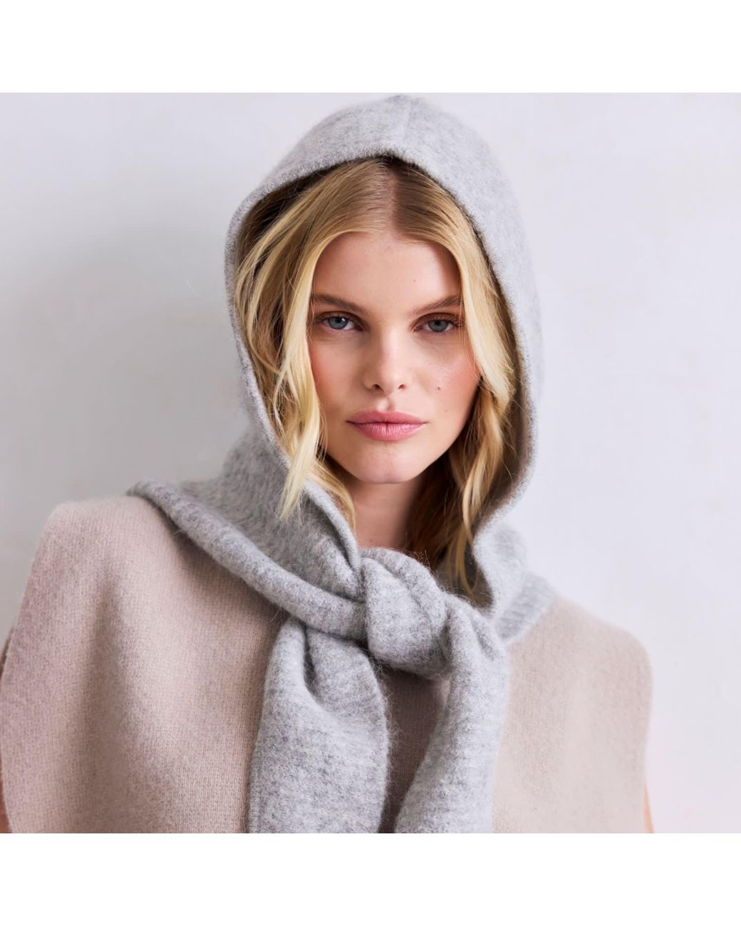 Arctic Fox & Co. Gray The Alpaca Hooded Scarf