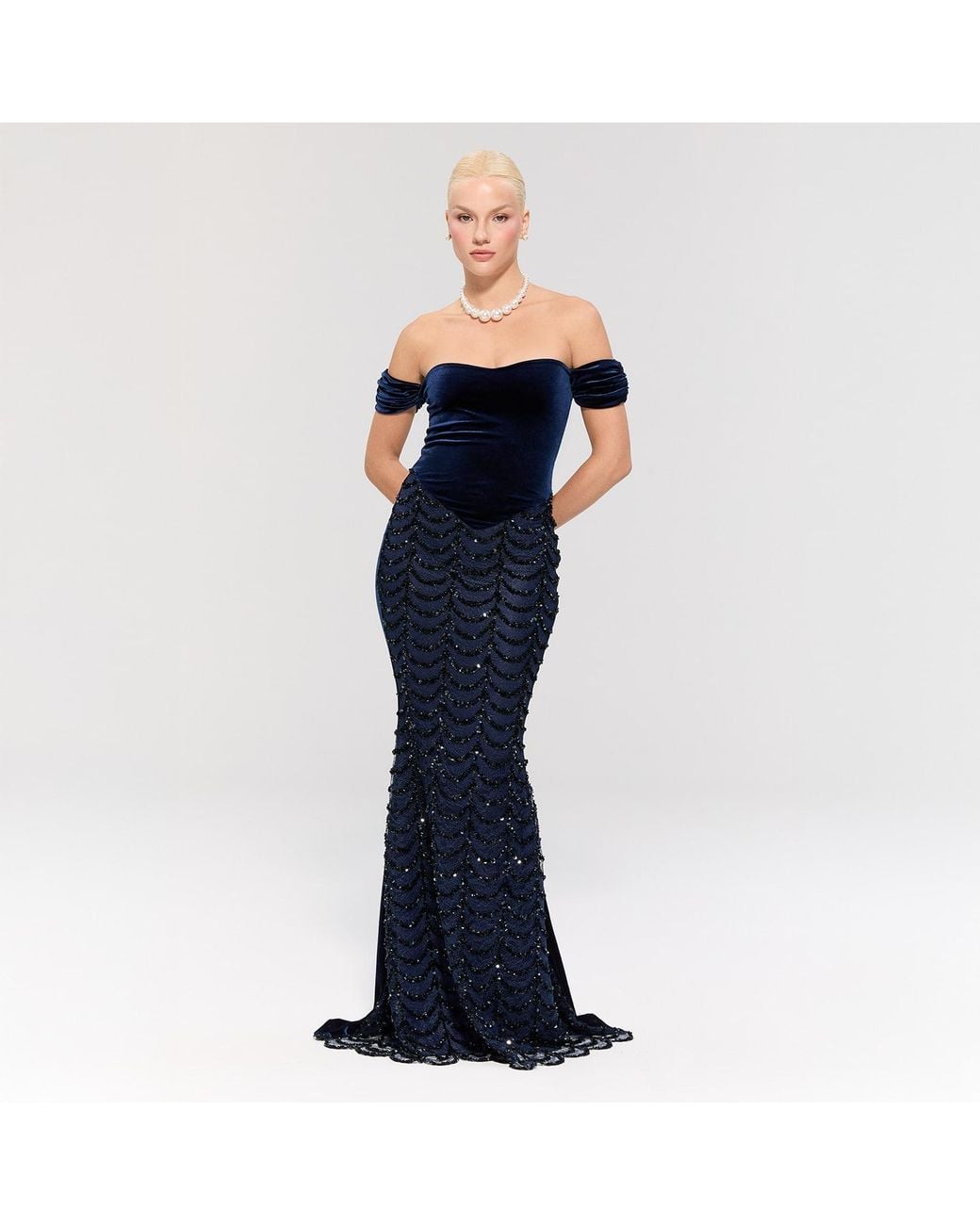 Nur Karaata Blue Dynasty Waltz Dress