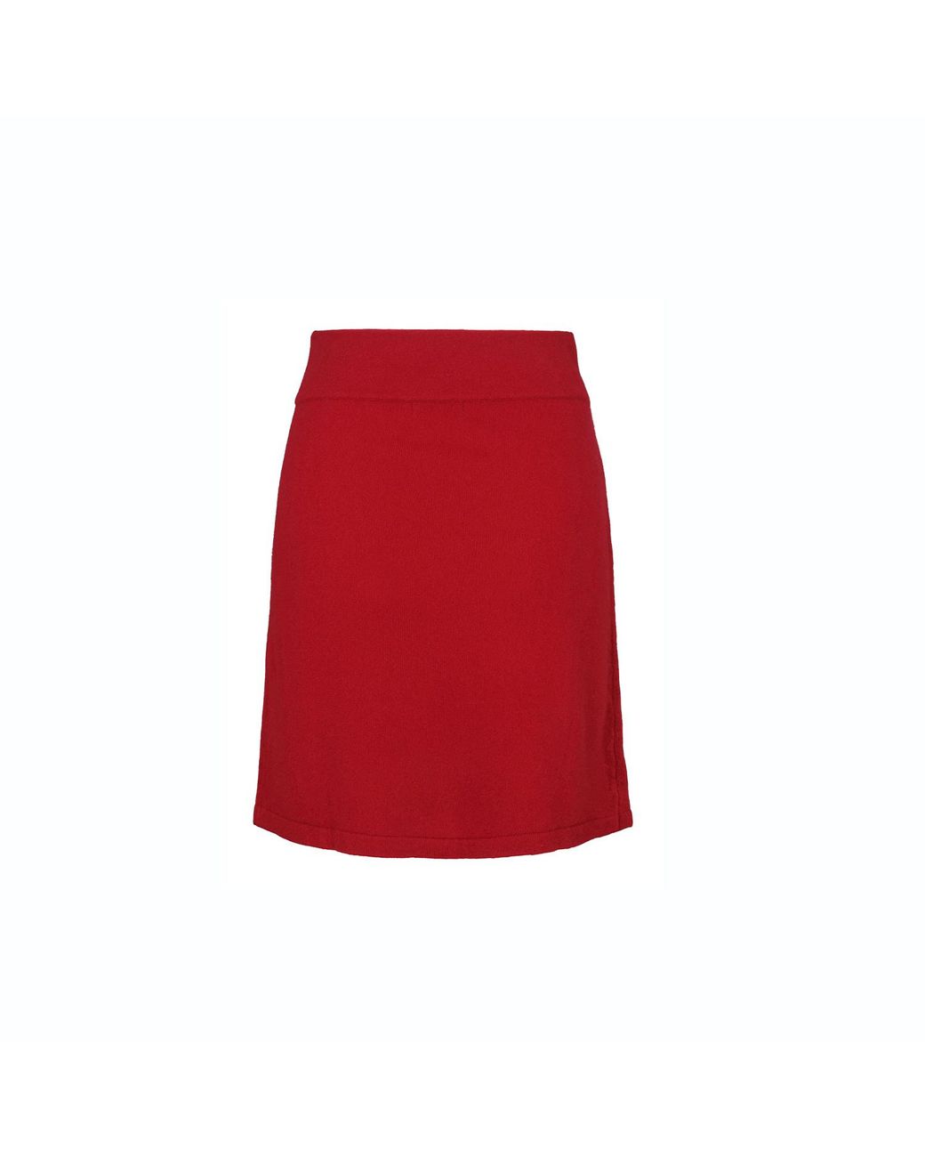 tirillm Red Anette Merino Wool Skirt With Wrap Front