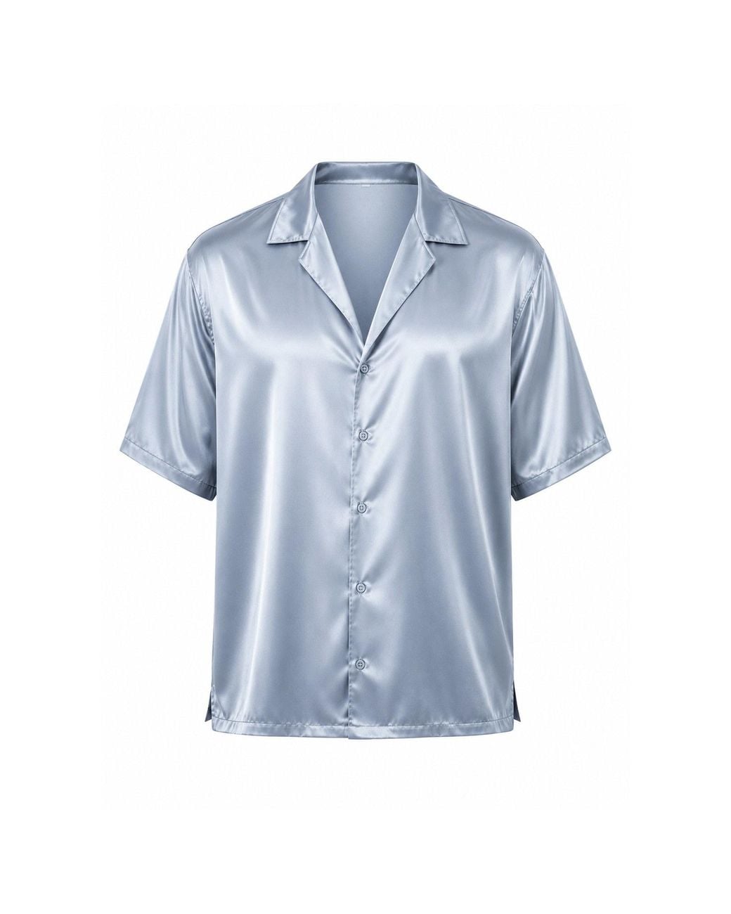 Hustle Blue Pearl Satin-Shirt for men