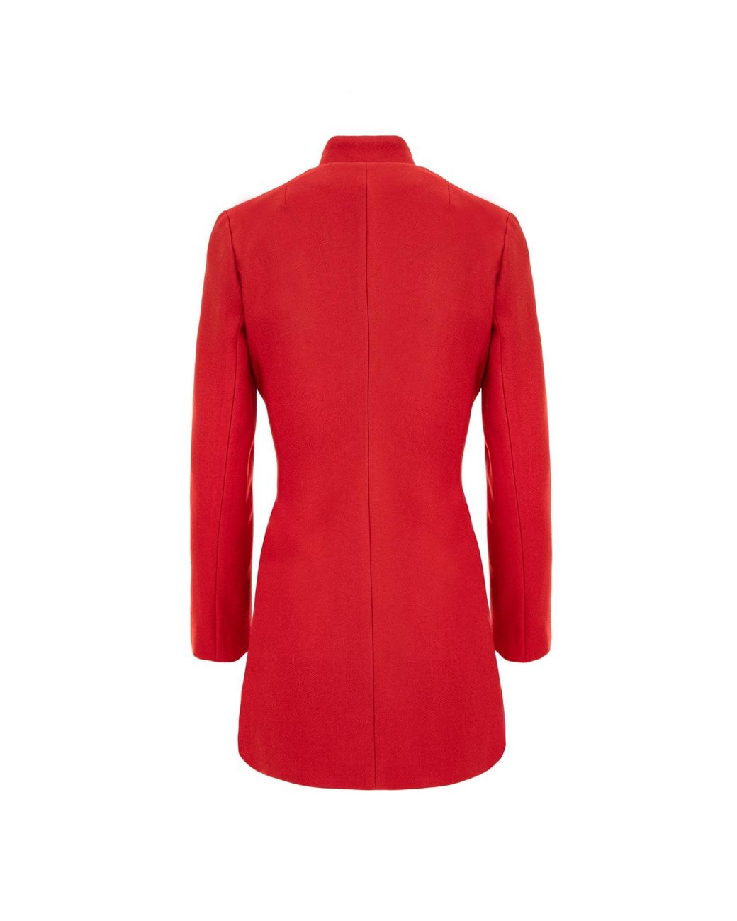 AVENUE No.29 Red Asymmetric Double Breasted Wool Blazer