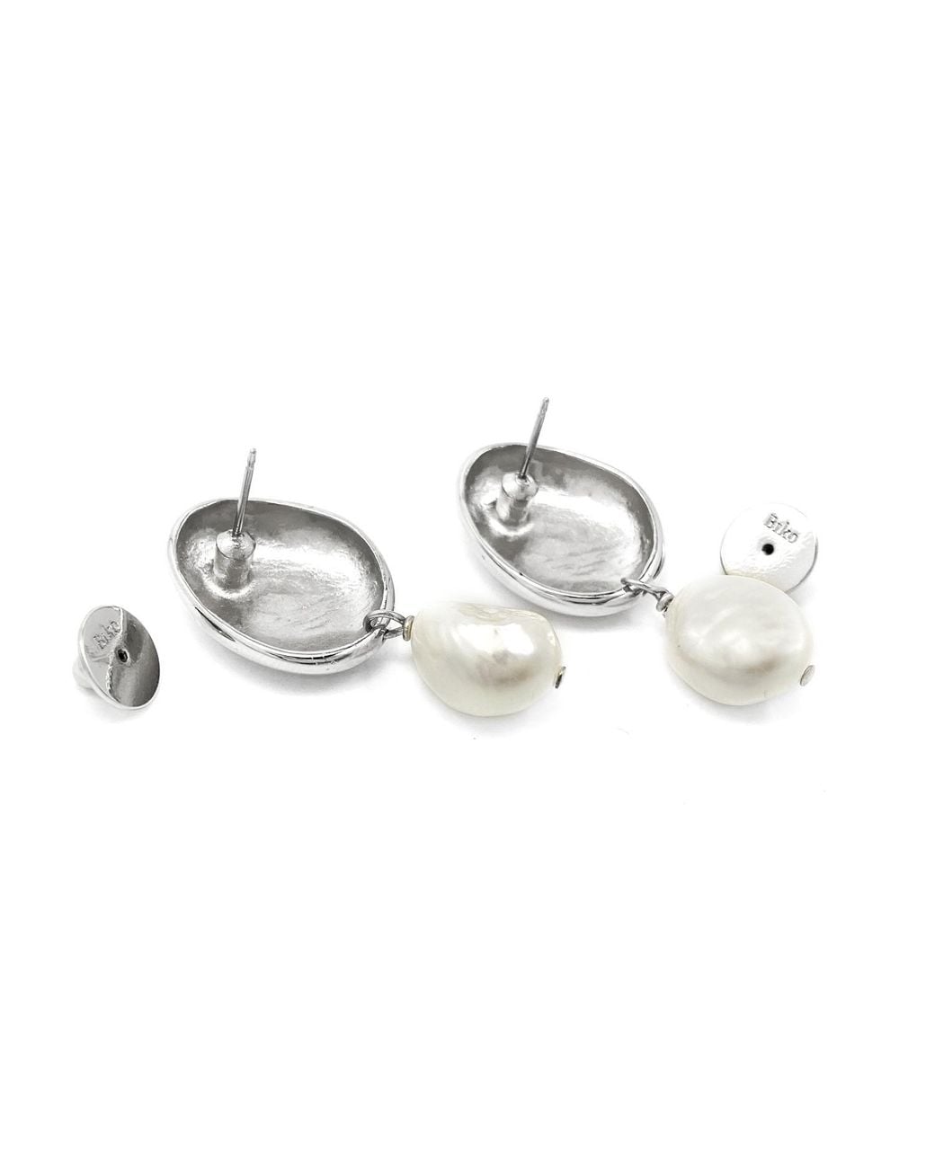 Biko Jewellery White Galina Pearl Studs