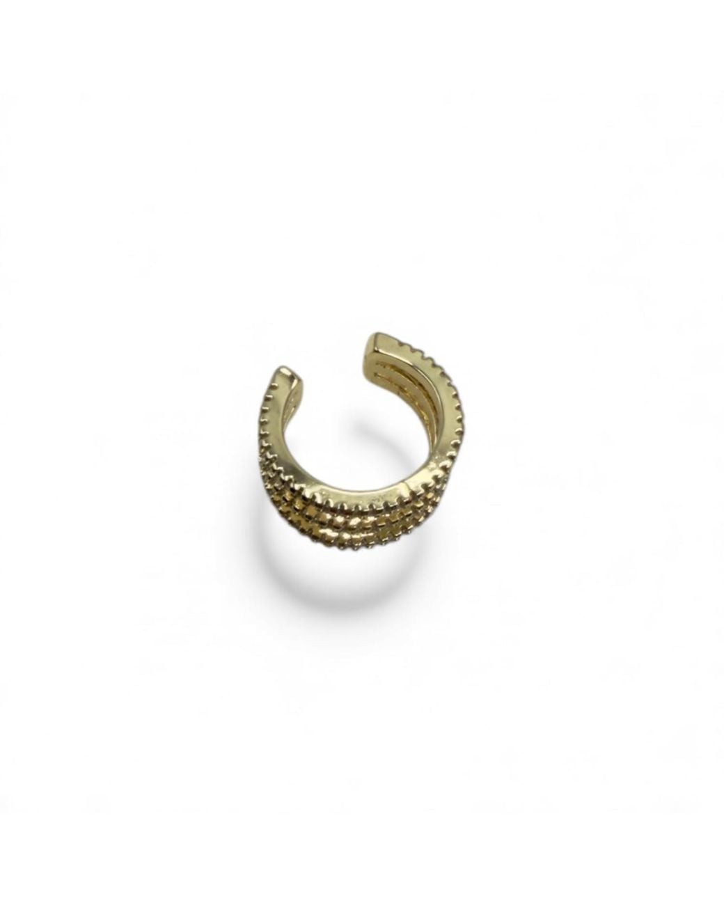 Jagged Halo Jewelry Metallic Triple Pave Ear Cuff
