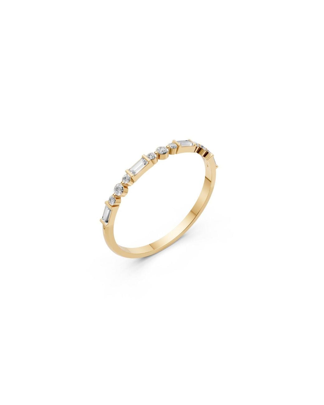 Aya Fine Jewelry White Leona Diamond Half Eternity Ring 14K