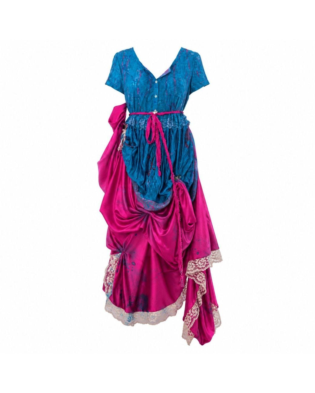 Miro Misljen Purple Draped Maxi Dress