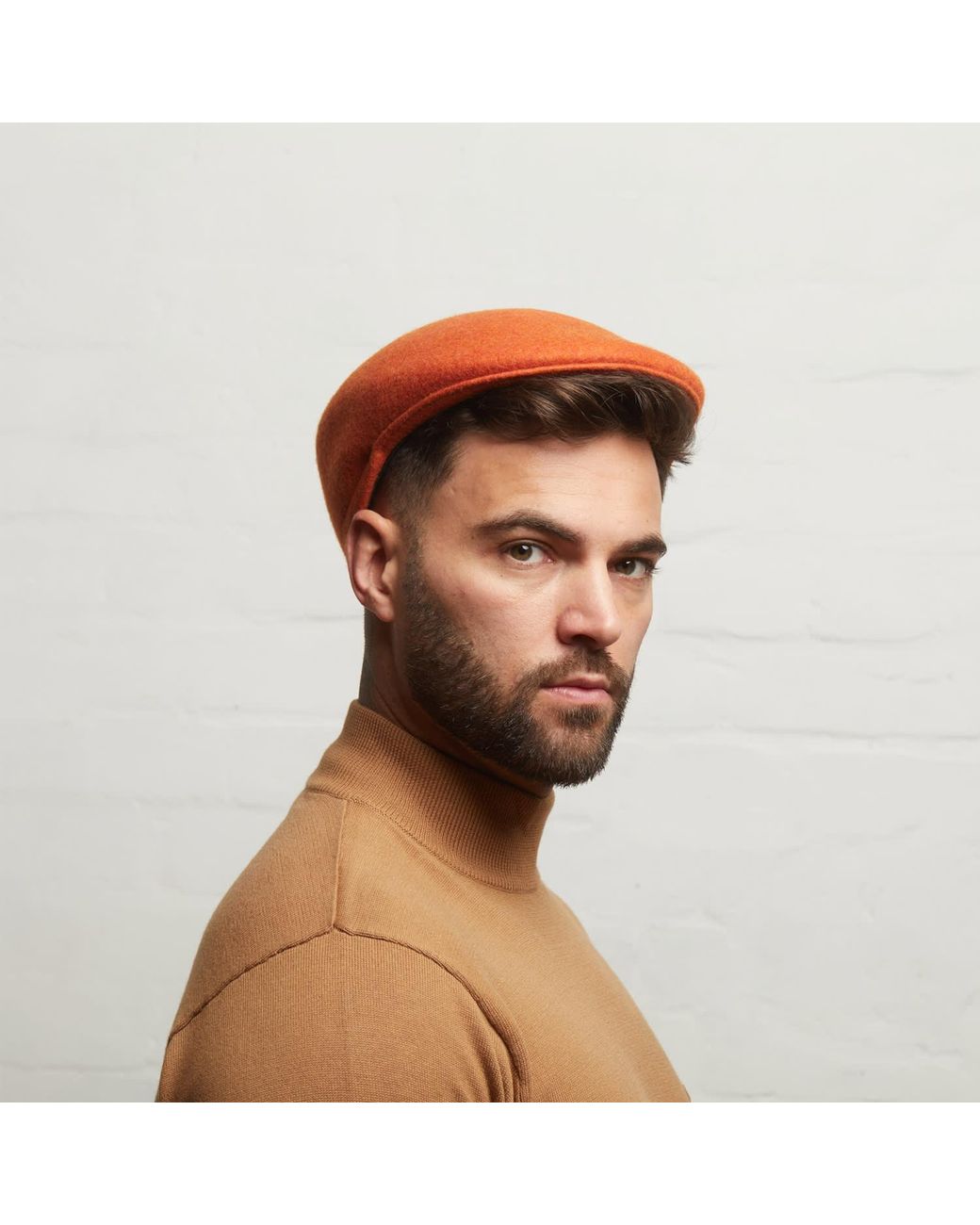 Dasmarca Hats Brown Tate Lava Blocked Melange Felt Cap for men
