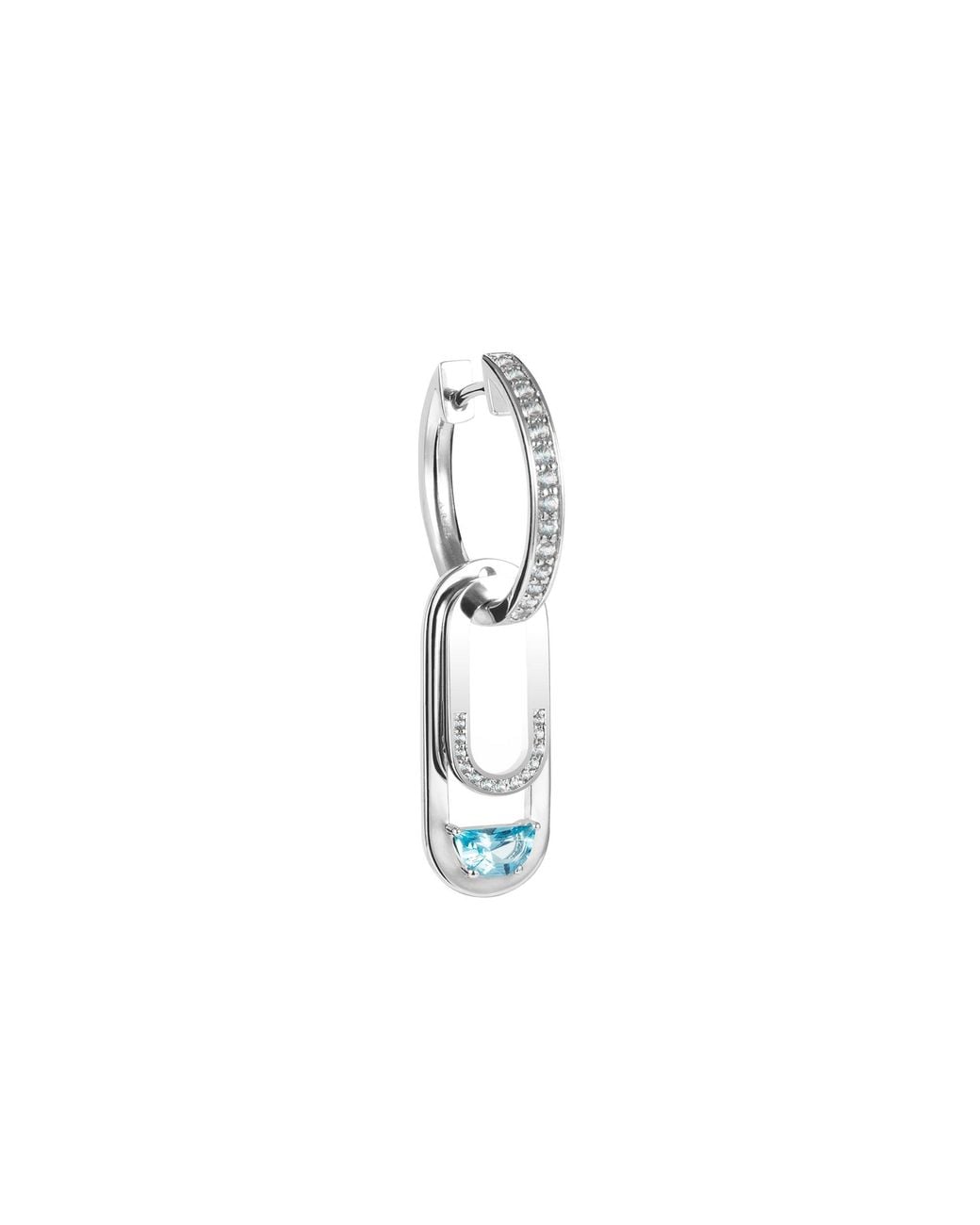 Arte Madrid Blue Toggle Convertible Hoop Earrings With Drop Charms
