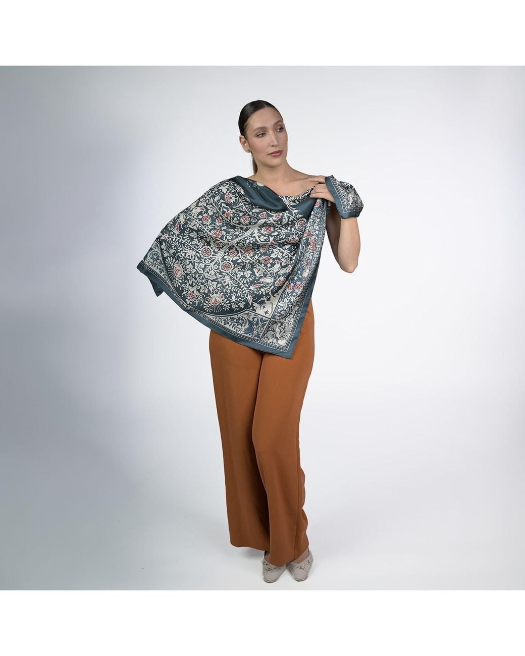 Silk&Soul Green Tree Of Life Scarf