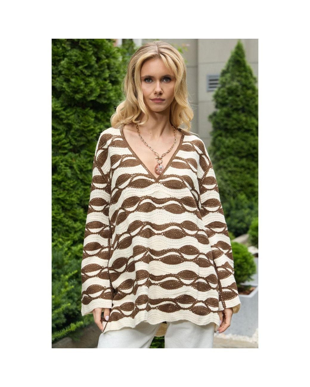 Saachi Natural Wave Crochet Tunic