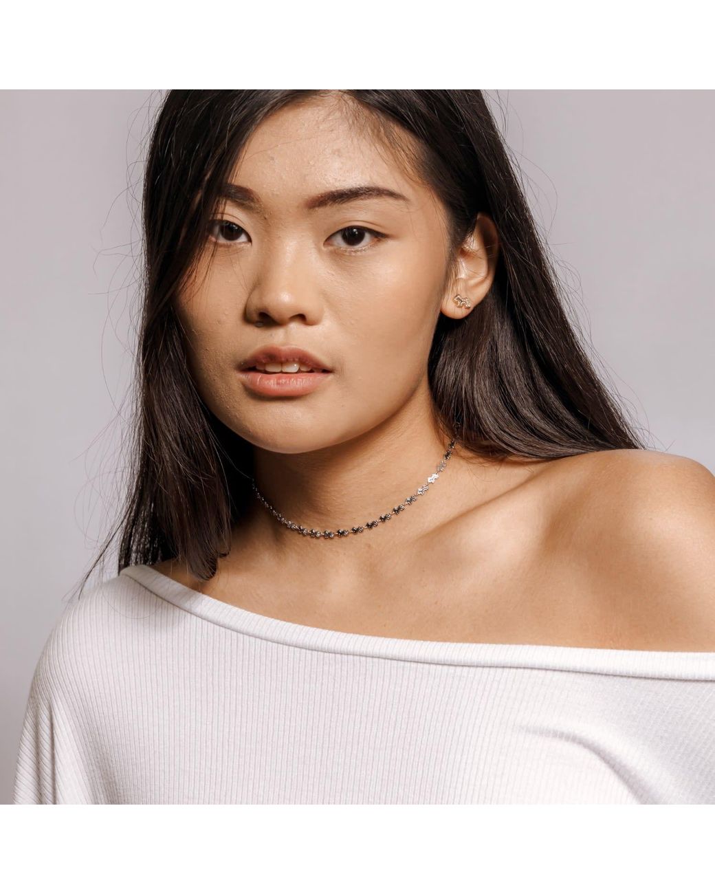 Cloud Haven Metallic The Companion Logo Choker