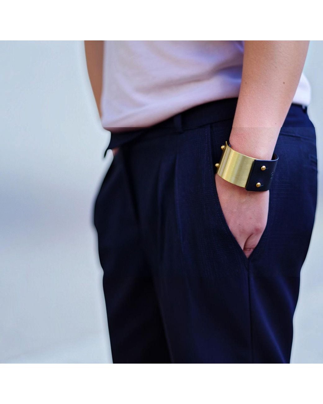 Svetlana Vukov Brown Bold Cuff Bracelet