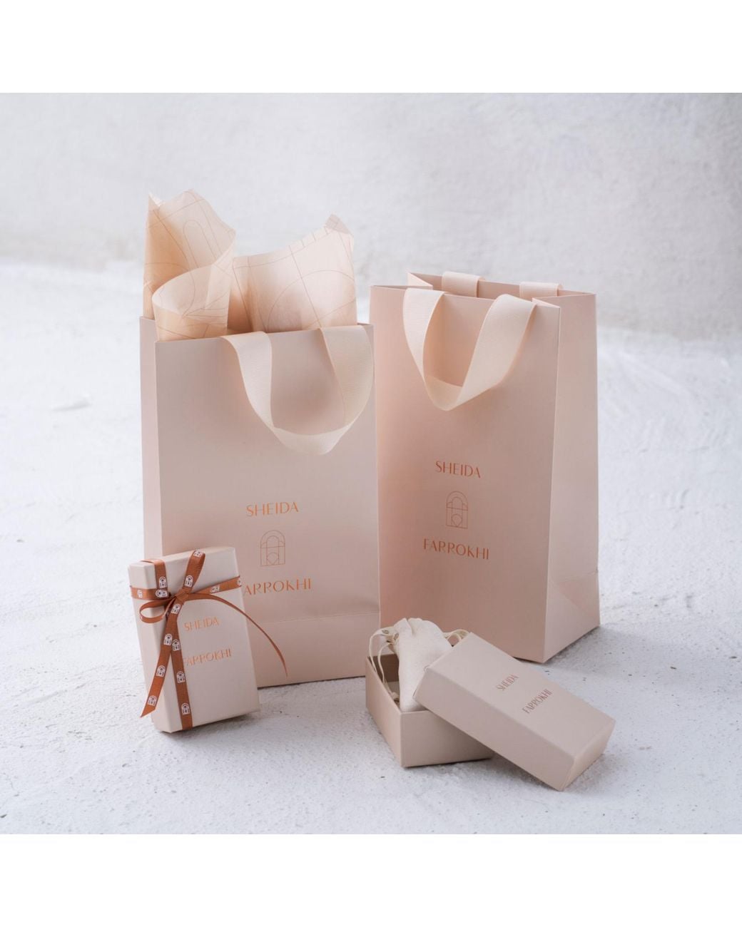 Sheida Farrokhi Pink Rose Minimal Flower Earrings