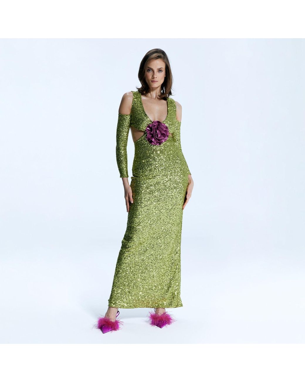Nur Karaata Green Biltmore Dress