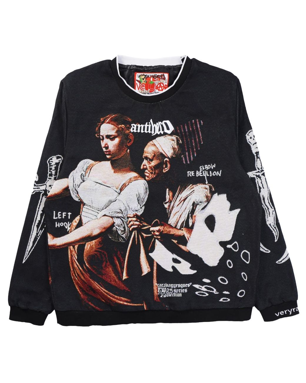 VERYRARE Black Antihero Judith Crewneck for men