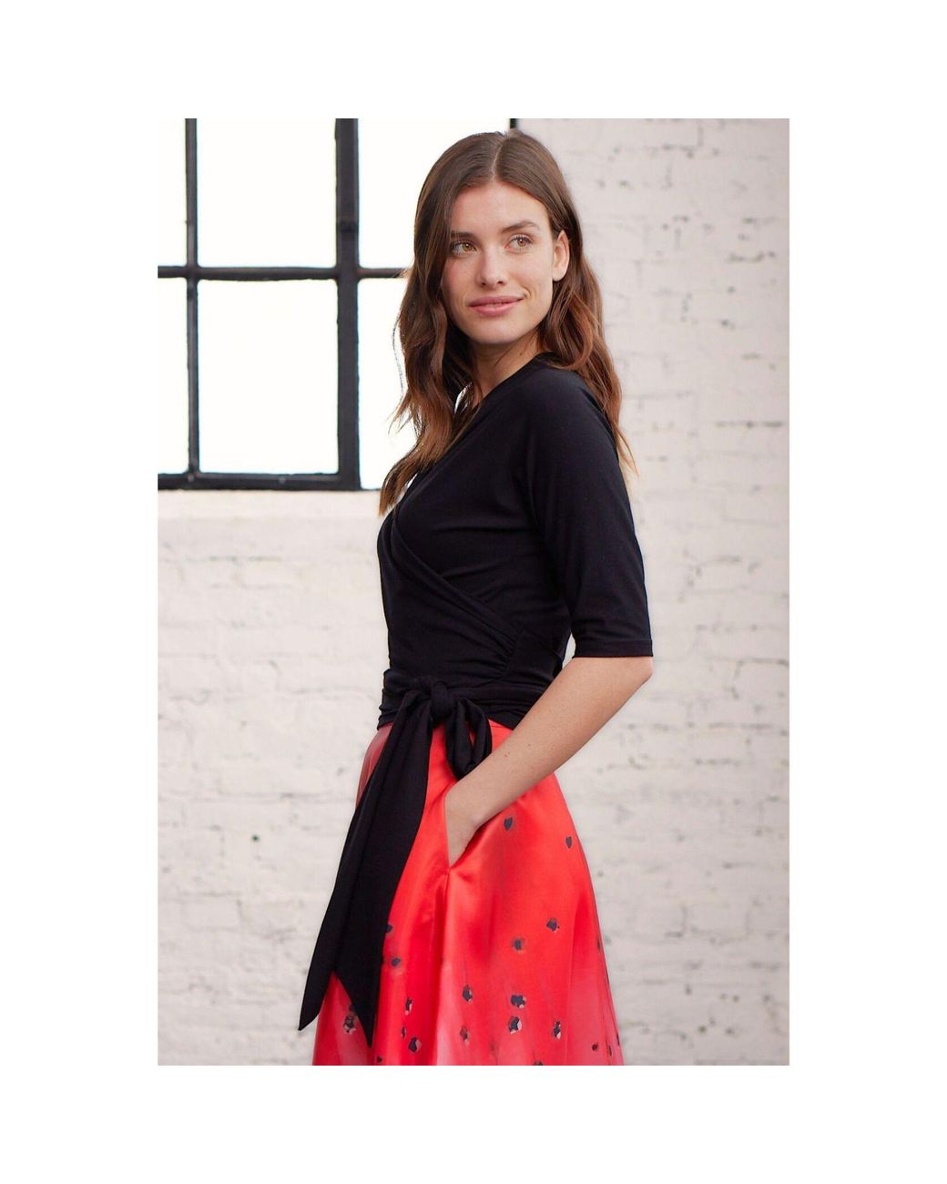 Marianna Déri Black Wrap Top