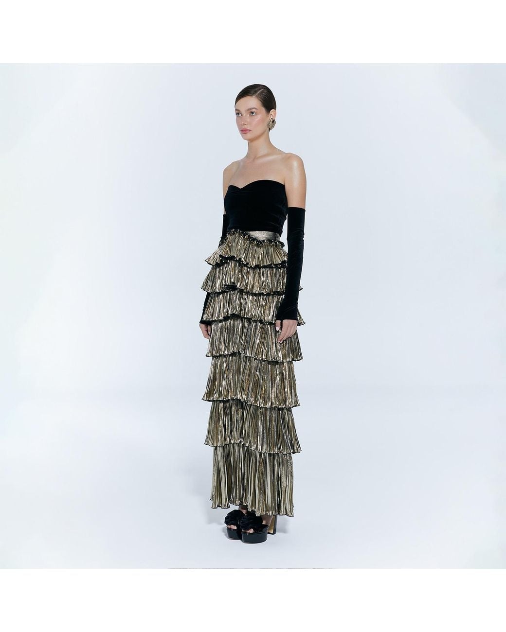 Nur Karaata Green Versailles Gown Long Dress