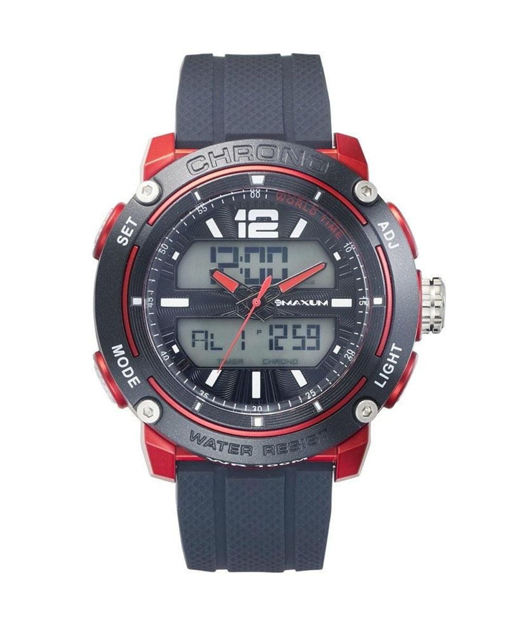 Maxum Gray Conquest Analogue Digital Watch for men