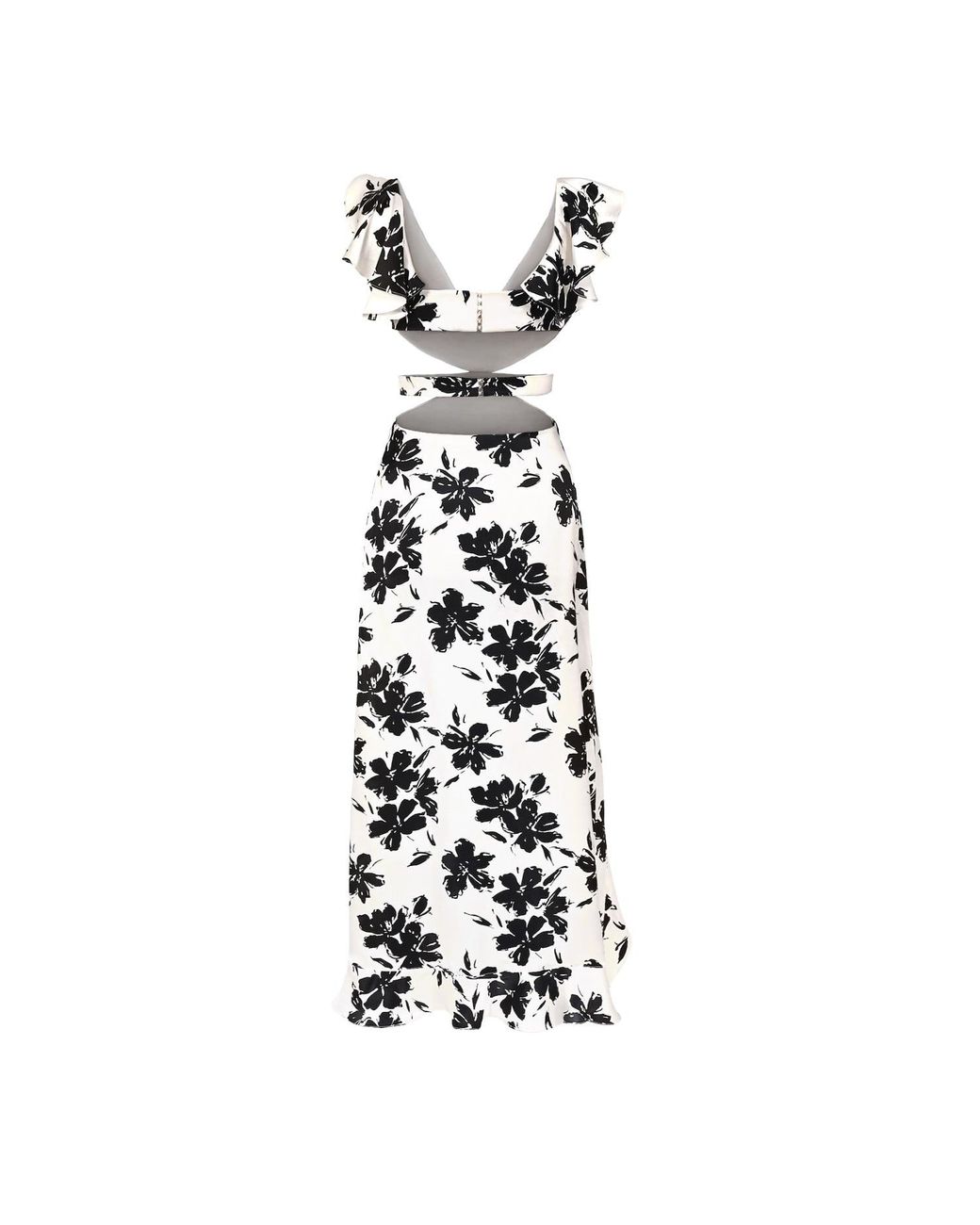 Anse Victorin White Angelina Silk Dress