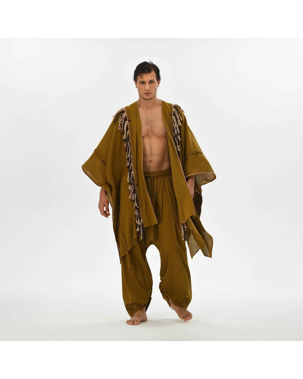 Zhenabia Green Sidra Poncho