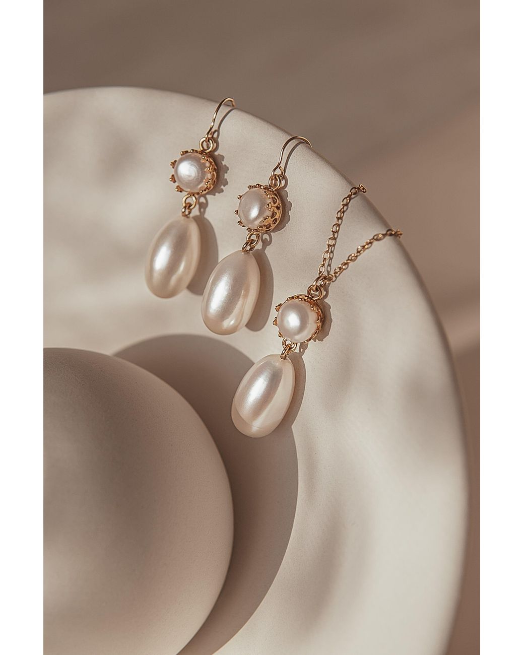Katy Faye Metallic Mira Pearl Earrings