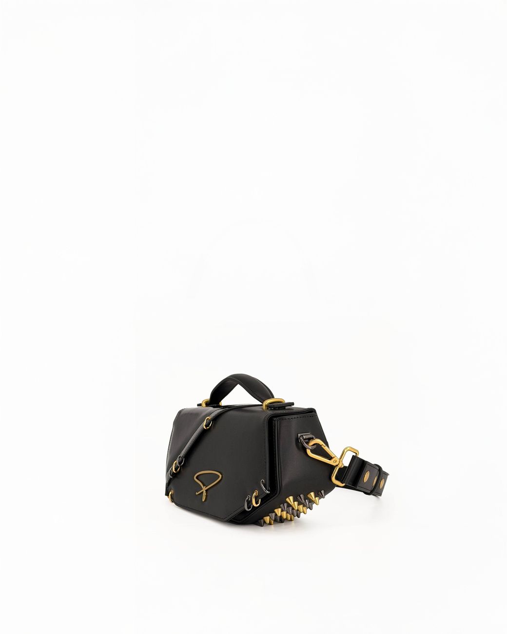 Pimpinicchio New York Black Dey Asymmetrical Shoulder Bag