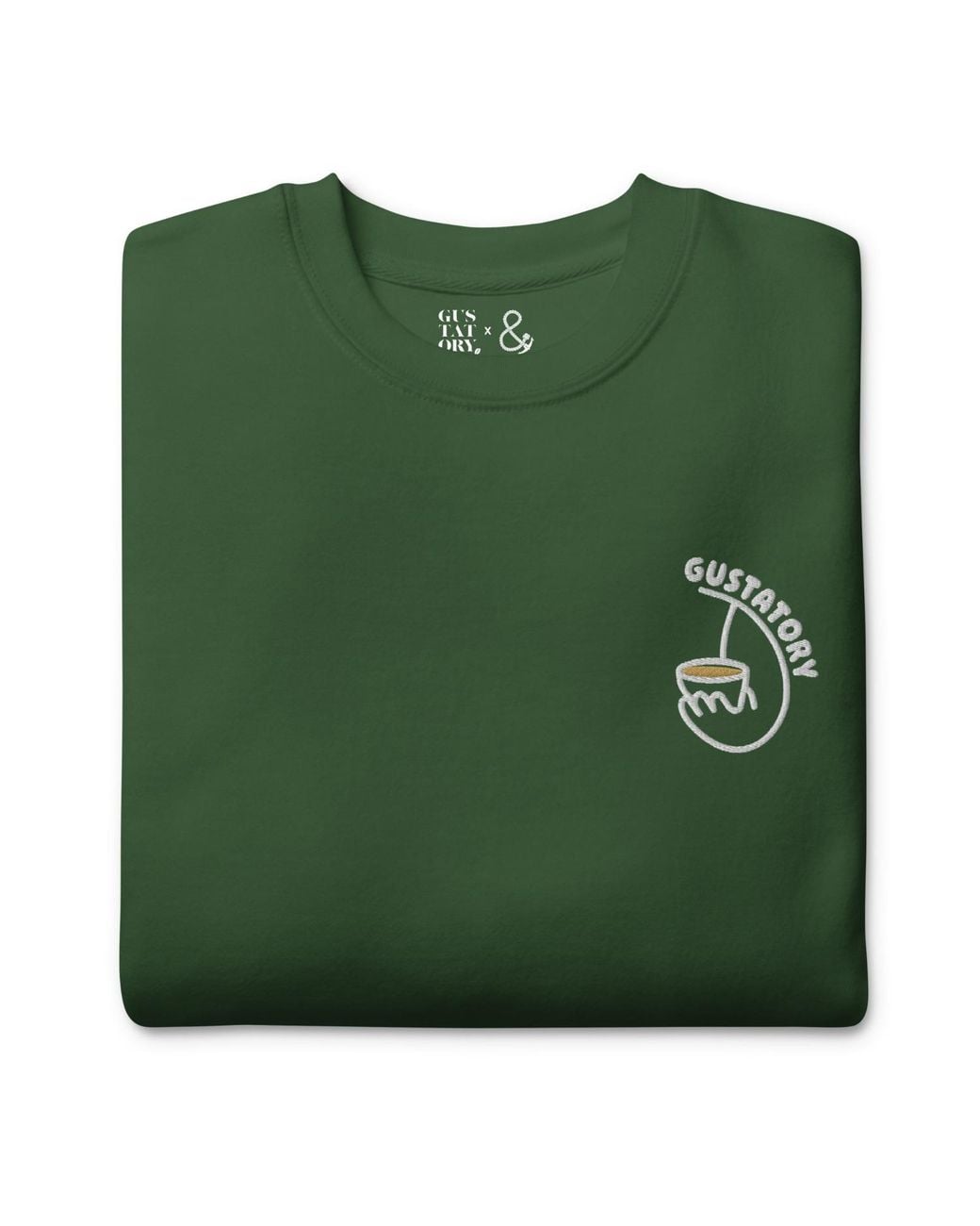 Anchor and Crew Green Forest Gustatory Coffee Alchemist Cotton Blend Embroidered Sweatshirt